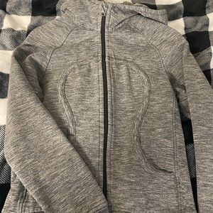Heathered gray Lululemon Scuba Full Zip